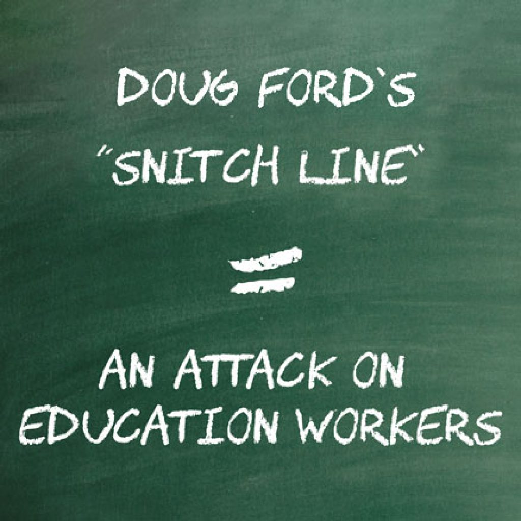 Statement from CUPE education workers in support of Ontario teachers