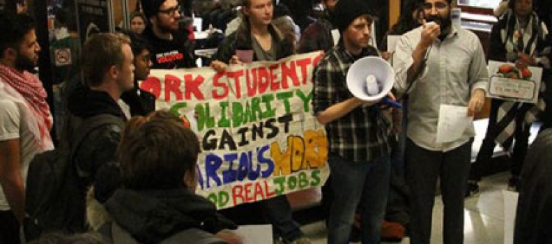 Activists organize rally to protest against alleged intimidation of cafeteria workers at York