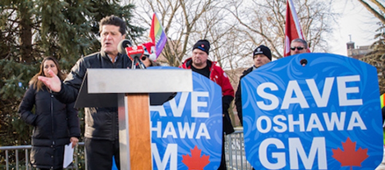 Workers rally to save Oshawa GM plant