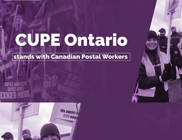 CUPE Ontario stands with Canada’s Postal Workers